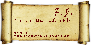 Princzenthal Járfás névjegykártya